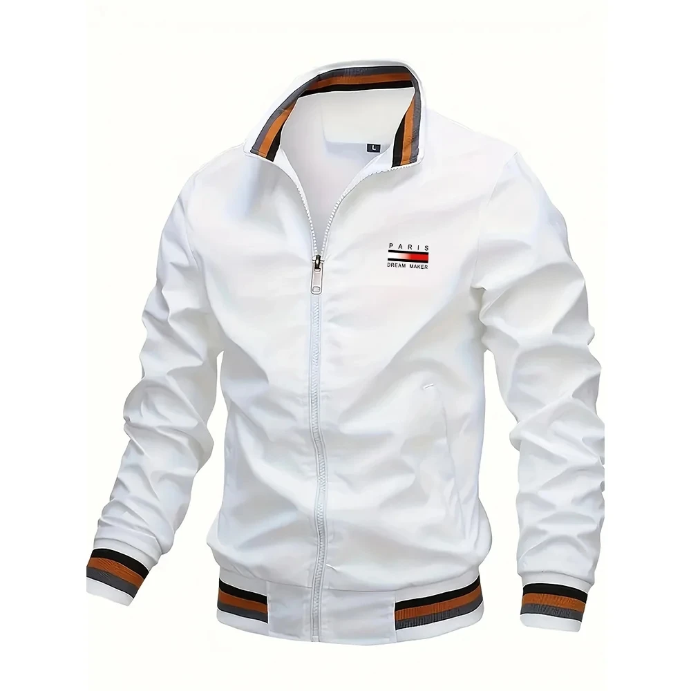 Spring Autumn Men's Jackets Oversized Stand Collar Zipper Outdoor Coat Tops Baseball Bomber Varsity Jackets Man Designer Clothes