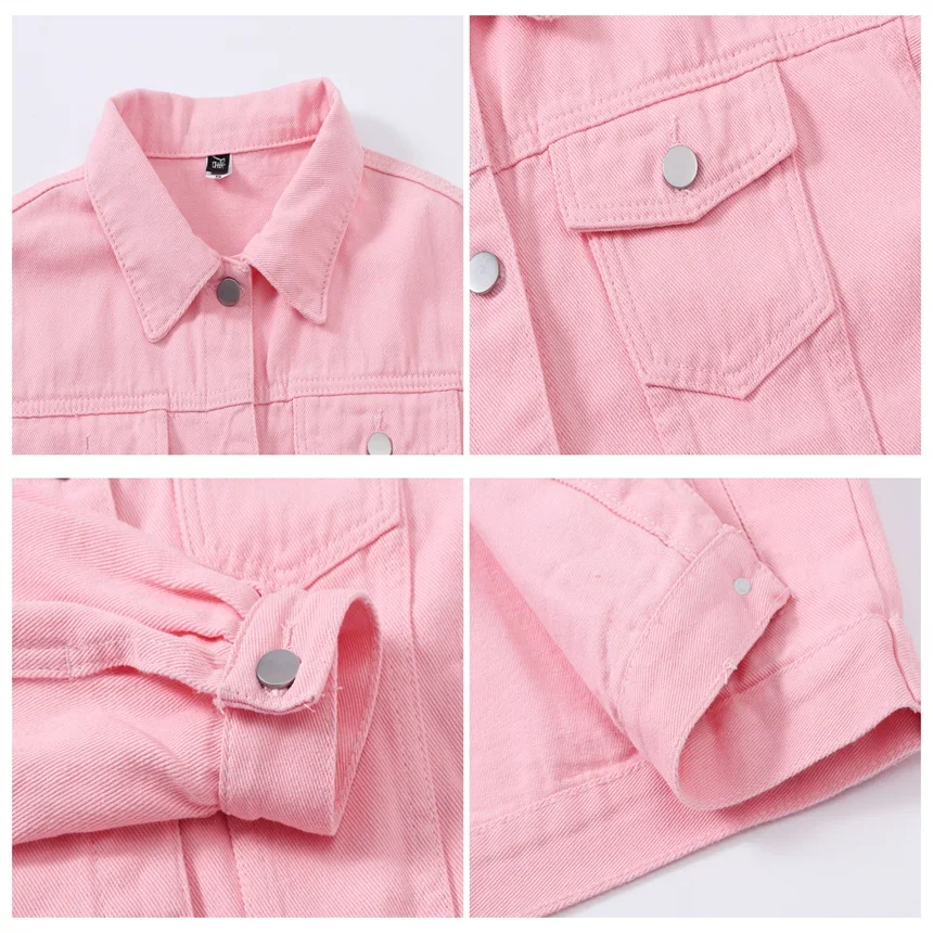 Women's Long-sleeved Coat, Single-breasted Lapel Denim Jacket, Fashion Slim Female Tops Outerwear Blue Female Overcoat