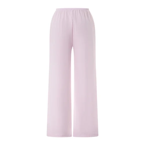 Women Casual Loose Pants Elastic Waist Stylish Straight Pants Spring Summer Drawstring Lace-up Wide-leg Trousers 2024