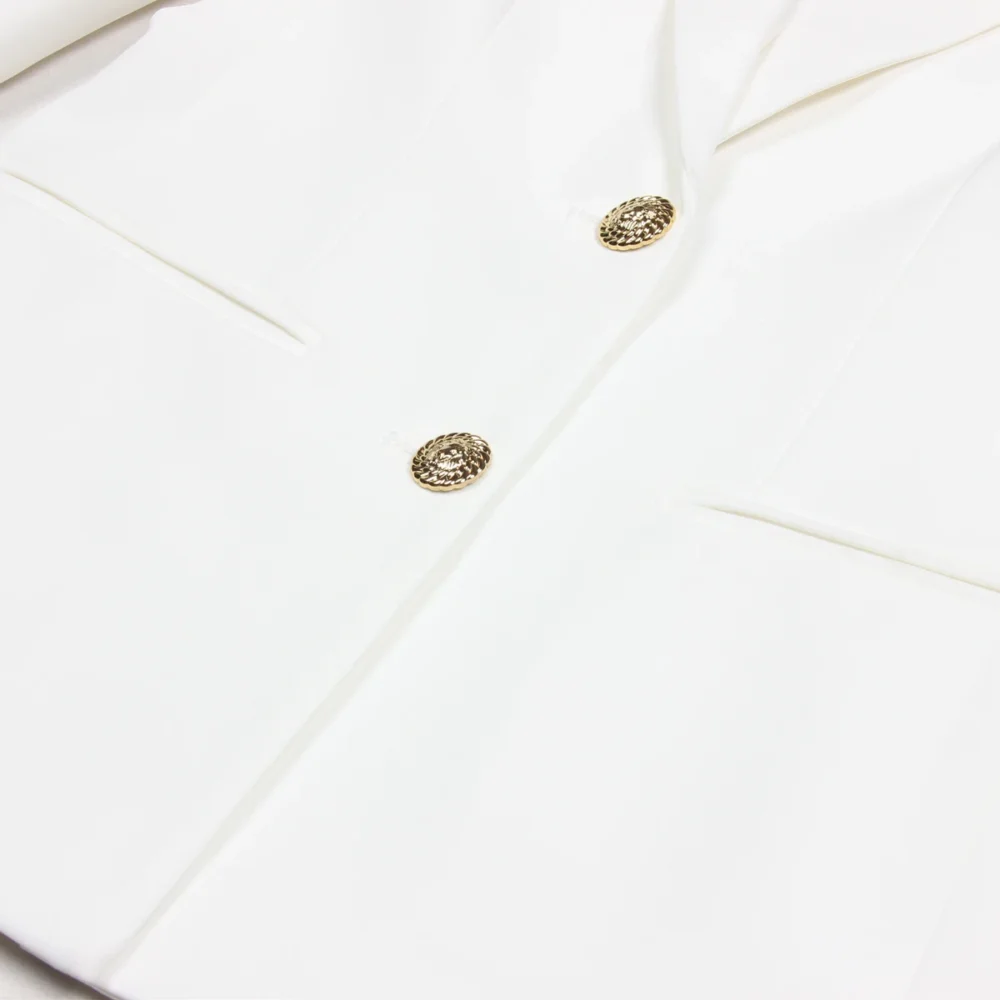 Spring and Autumn New Fashion Solid Color Brand Big Collar Two Button Slimming Long Sleeve Commuter Women's Blazer