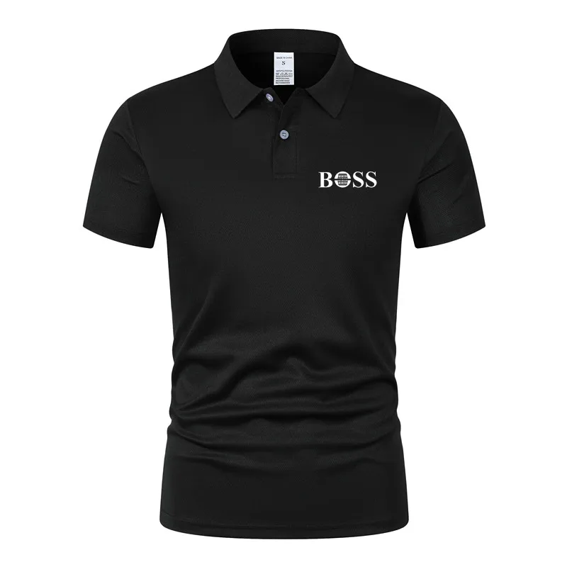 Solid color polo shirt ultra-light men's quick-drying breathable sweat-wicking shirt suitable for fitness gym and running