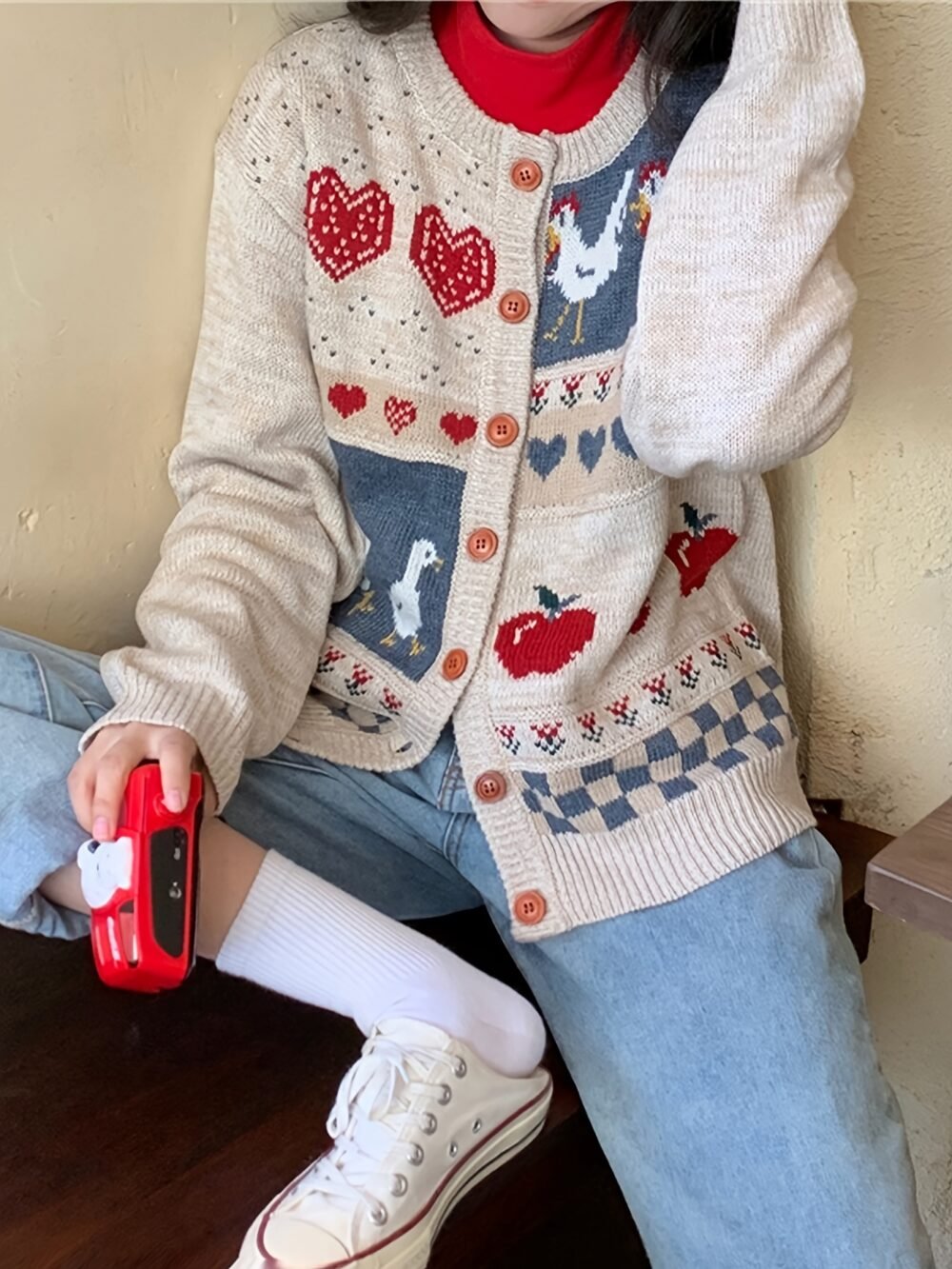Women's Harajuku Kawaii Vintage Knit Sweater