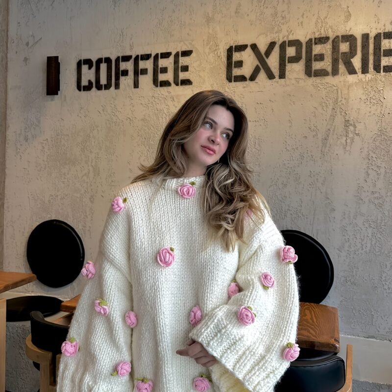 Women's Hand-Crocheted Oversized Autumn & Winter Sweater