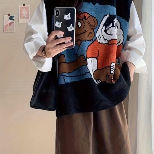 42e939b773d47367f35e5d69642fdb7e.jpg Women's Korean Style Retro Sweater Vest