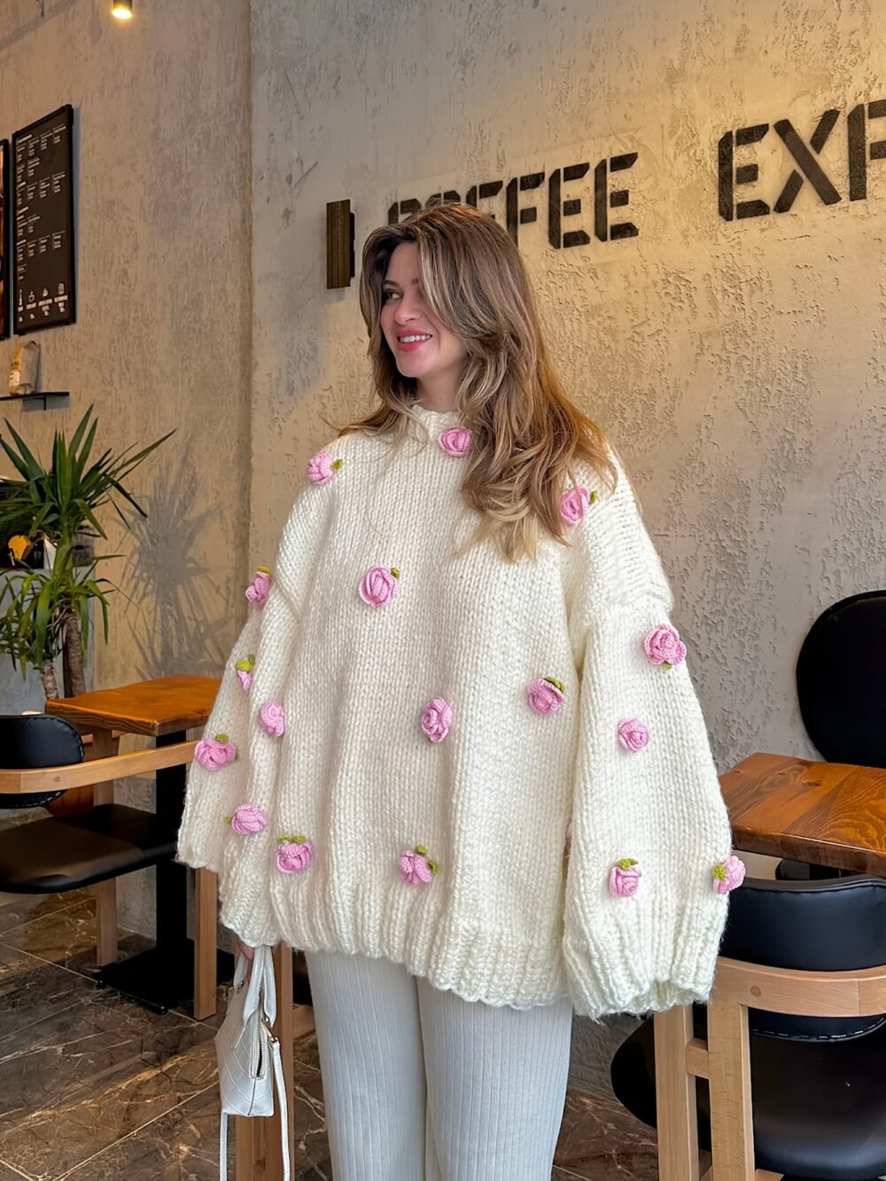Women's Hand-Crocheted Oversized Autumn & Winter Sweater
