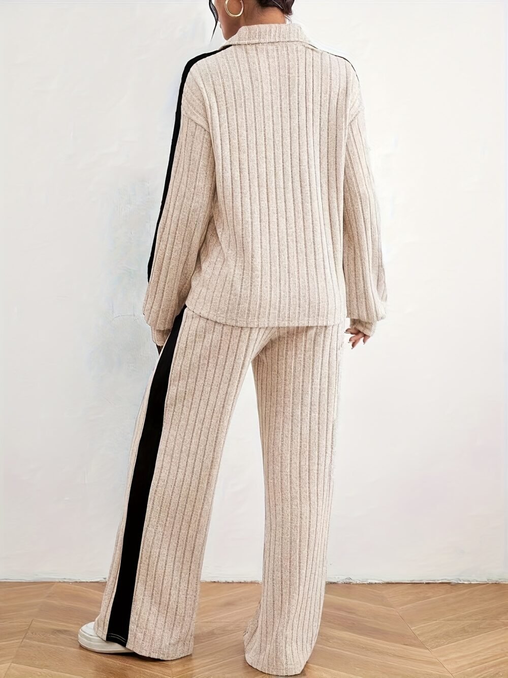 Women's Fashion Casual swear Set Apricot color
