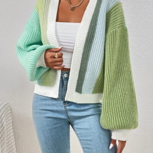 877bec06-f087-4cb9-b159-aa49a11dc54f.jpg Women's Color-Block V-Neck Long Sleeve Sweater Cardigan