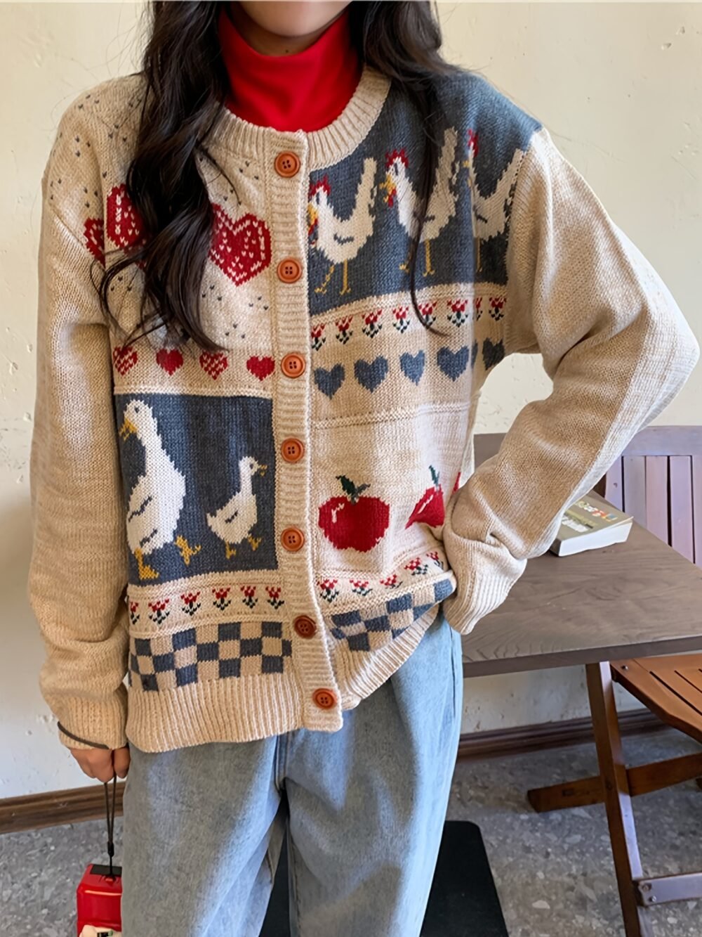 Women's Harajuku Kawaii Vintage Knit Sweater
