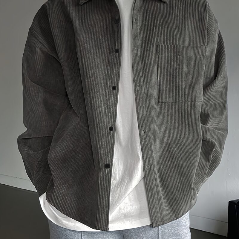 Men's Casual Lapel Button-Up Shirt