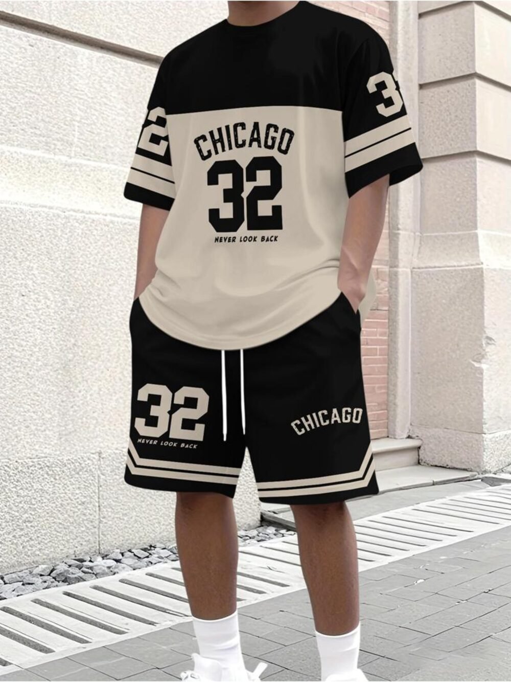 cc90c380dd4e4edfae579f86b54467d2-goods.jpeg Men's Casual Crew Neck T-Shirt & Shorts 2-Piece Set