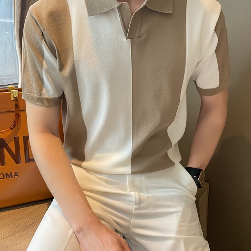 dd3eb4e1-489e-4f8b-8ad9-5a6a32d43daa.jpg Men's Business Casual Breathable Knit Short Sleeve T-Shirt