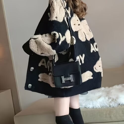 Women's Korean Lazy Style Knit Cardigan