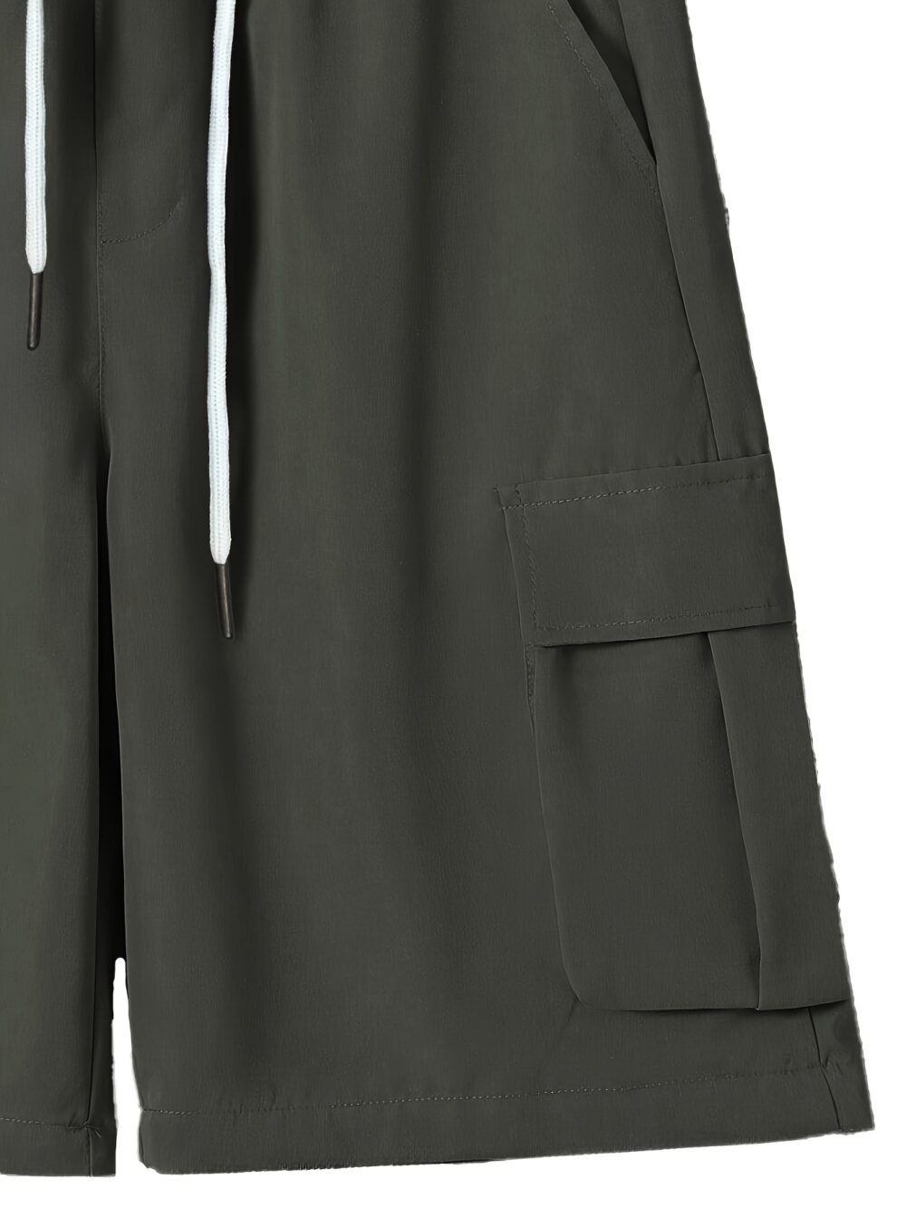 Men's Casual Athletic Top & Bottom 2-Piece Set – Black / Army Green